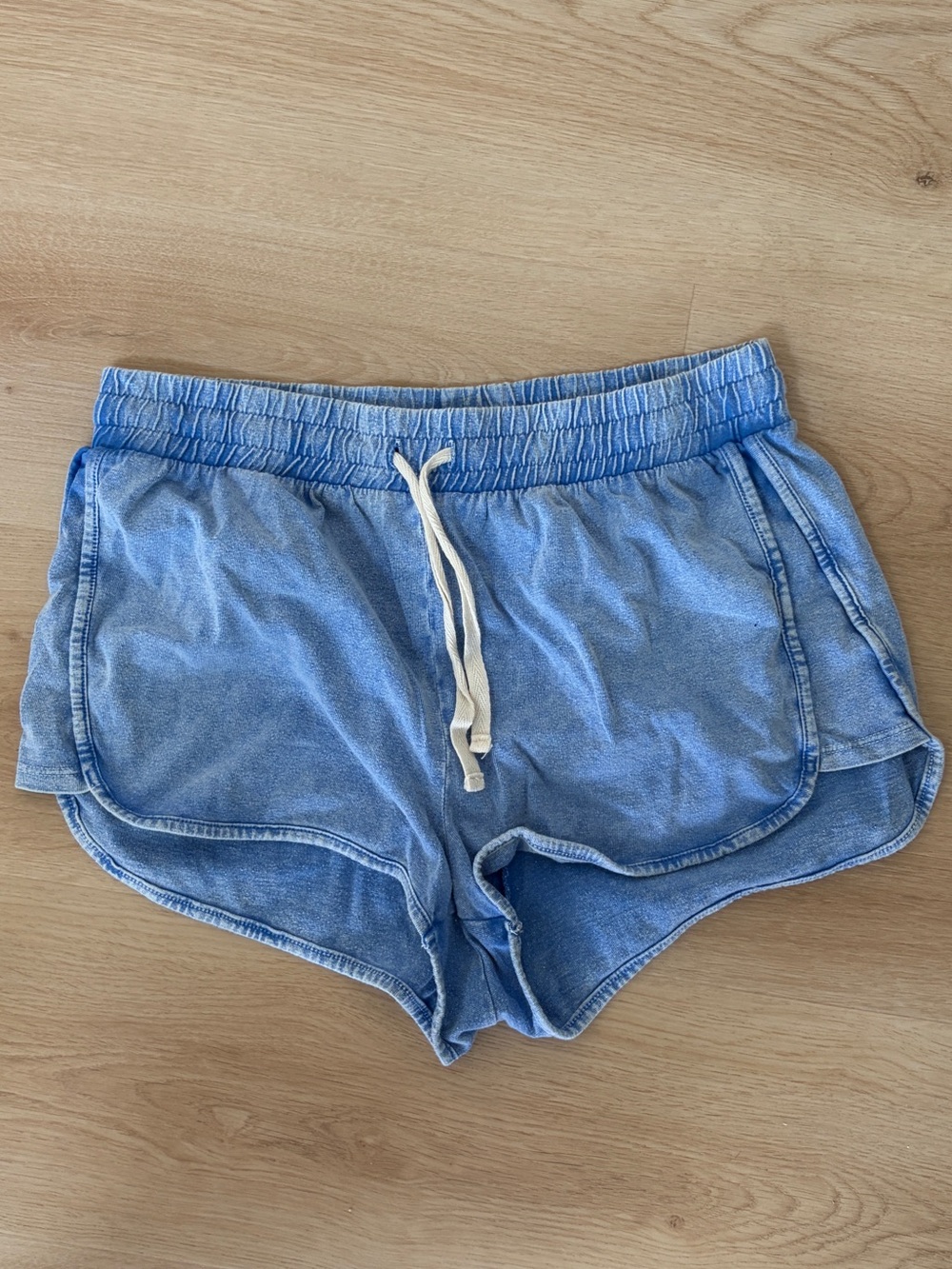 Topshop - Light Blue Women's Drawstring Lounge Athletic Shorts - Size 6